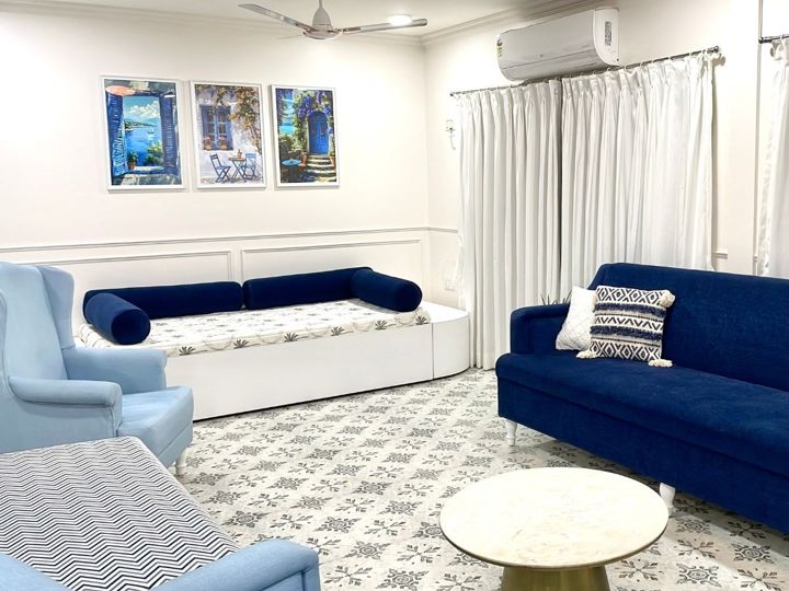 Light, airy living room styled by Home Beautification