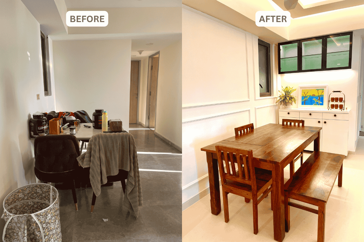 Dining room transformation Mumbai